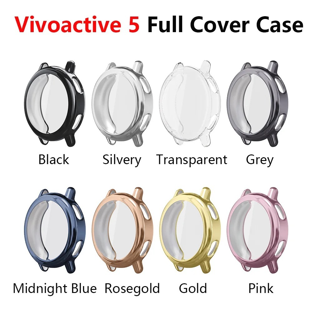 เคส TPU แบบนุ่มสําหรับ Garmin Vivoactive 5 สายนาฬิกาอัจฉริยะฝาครอบทนกันชนป้องกัน Vivoactive5 อุปกรณ์เสริมเชลล์