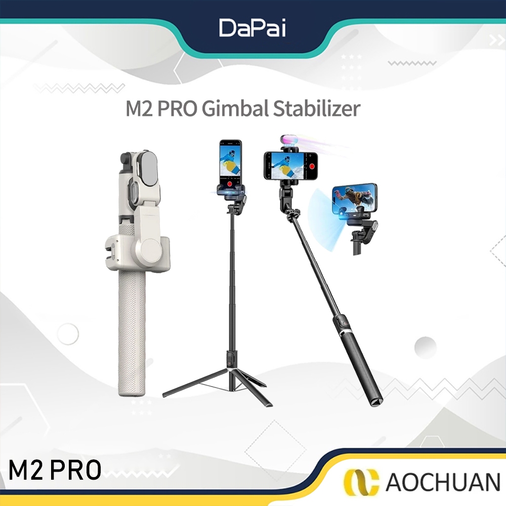 Aochuan M2 PRO ไม้กันสั่นพร้อมการติดตามใบหน้าสําหรับสมาร์ทโฟน