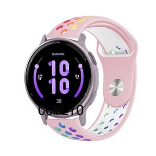 สําหรับ Garmin Vivoactive 5 6 สายนาฬิกาซิลิโคนสายรุ้งนุ่มวงผู้หญิงผู้ชายเข็มขัดกีฬา