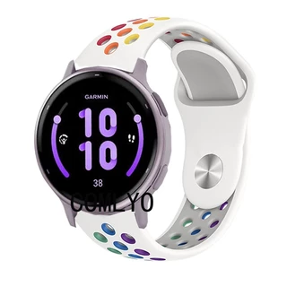 สําหรับ Garmin Vivoactive 5 6 สายนาฬิกาซิลิโคนสายรุ้งนุ่มวงผู้หญิงผู้ชายเข็มขัดกีฬา