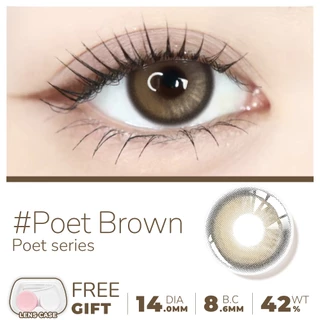คอนแทคเลนส์ [องศา -0.75 ~ -4.00] UYAAI คอนแทคเลนส์สีน้ําตาล คอนแทคเลนส์สีธรรมชาติ นิ่ม คอนเทคเลนสายตาสั้น 14.0 มม.