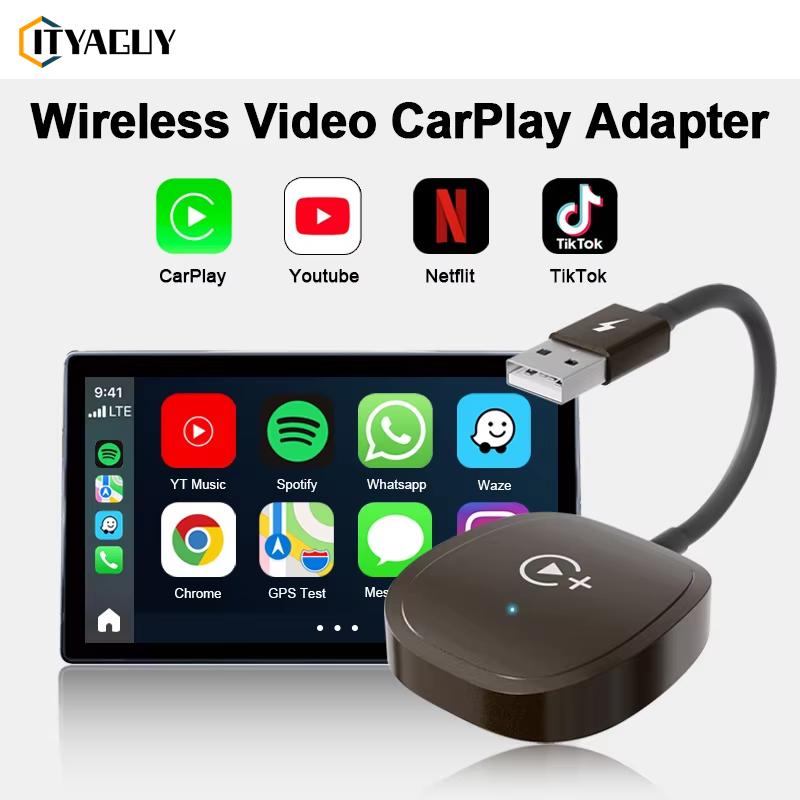 อะแดปเตอร์ CarPlay ไร้สายสําหรับโทรศัพท์ pple CarPlay Dongle แปลงโรงงานแบบมีสายเป็น Wireless CarPlay