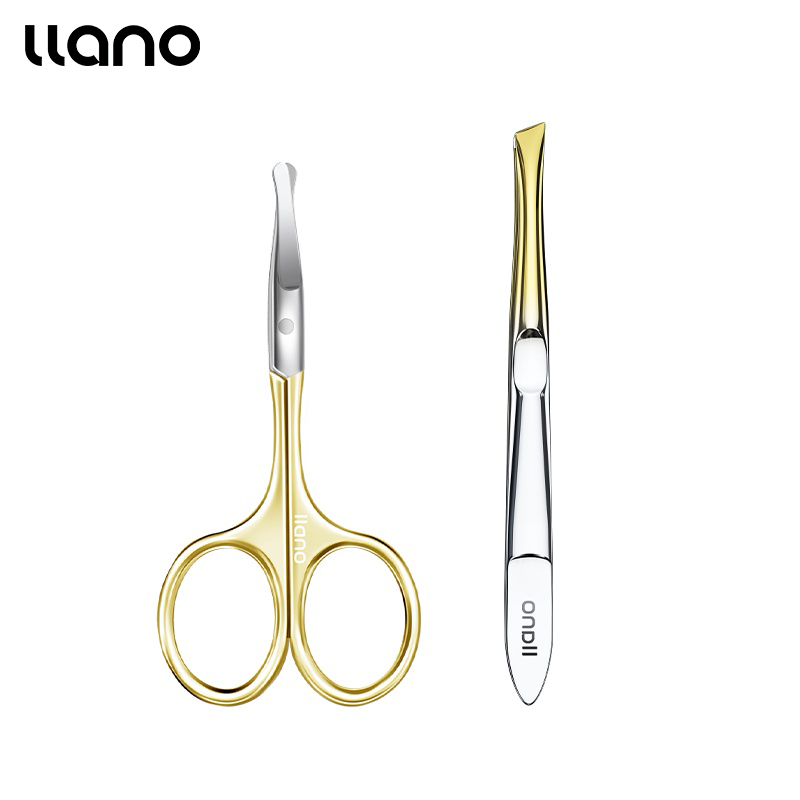Llano แหนบสเตนเลส มืออาชีพ สําหรับตัดแต่งขนคิ้ว หนวด จมูก เครา ขนตา
