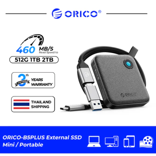 ORICO Portable SSD 256GB 512GB 1TB External Solid State Drive 460MB/s for USB-C Smartphone (B5PLUS)