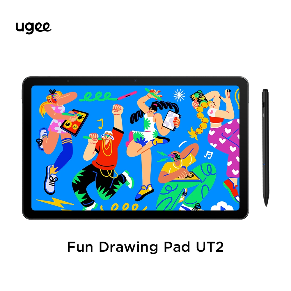 Ugee Android 14 Tablet Fun Drawing Pad UT2 6GB RAM + 128GB ROM 10.5 นิ้ว พร้อมดินสอ U,Perfect สําหรั