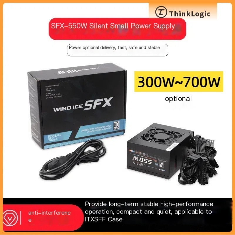 ลม ICE SFX แหล่งจ่ายไฟ 750W 650W 600W 500W 400W 300W PSU Mini ITX SFF แชสซีเงียบคอมพิวเตอร์แหล่งจ่าย