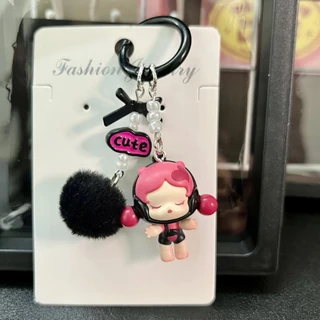 Popmart popbean Skull panda เสน่ห์โทรศัพท์แขวนตกแต่งสําหรับกระเป๋าโทรศัพท์ของขวัญสําหรับวันเกิดหญิง