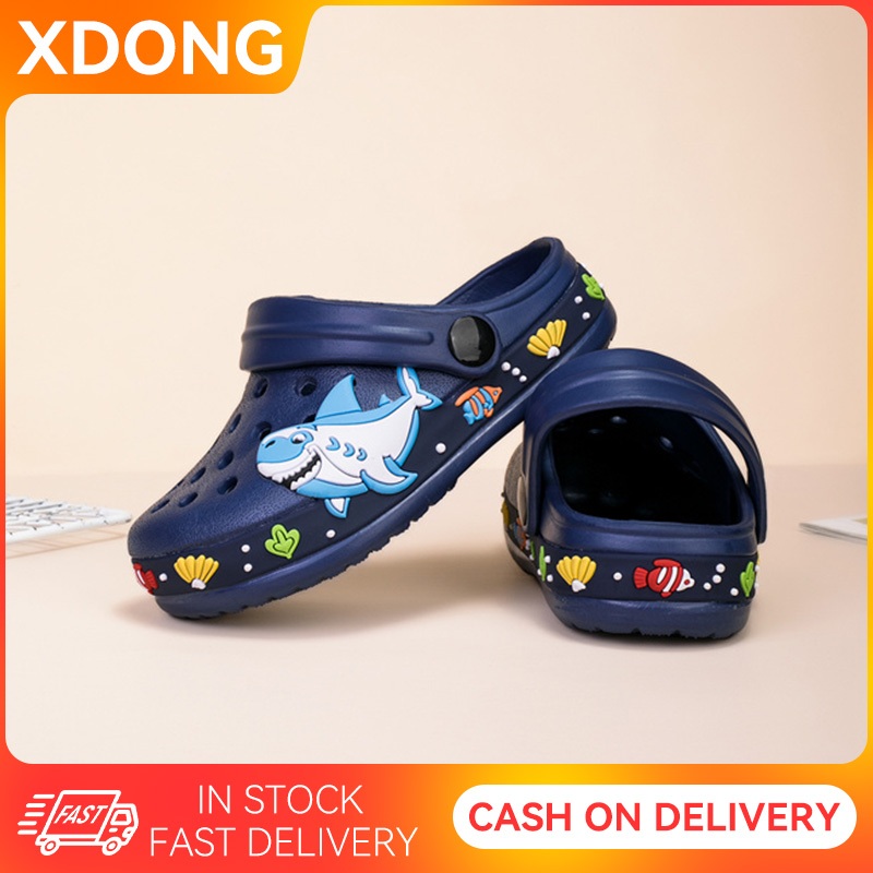 ขนาด 24-30 รองเท้าแตะลายการ์ตูนแฟชั่นสําหรับเด็กเด็กผู้ชาย อีวา รองเท้าชายหาดหัวโต