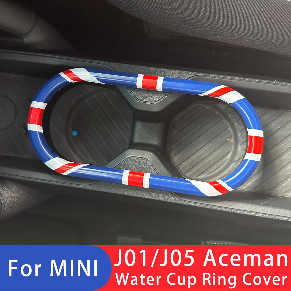 รถ Central Control ถ้วยน้ําผู้ถือแหวนสติกเกอร์สําหรับ Mini Cooper SE J01 EV J05 Aceman
