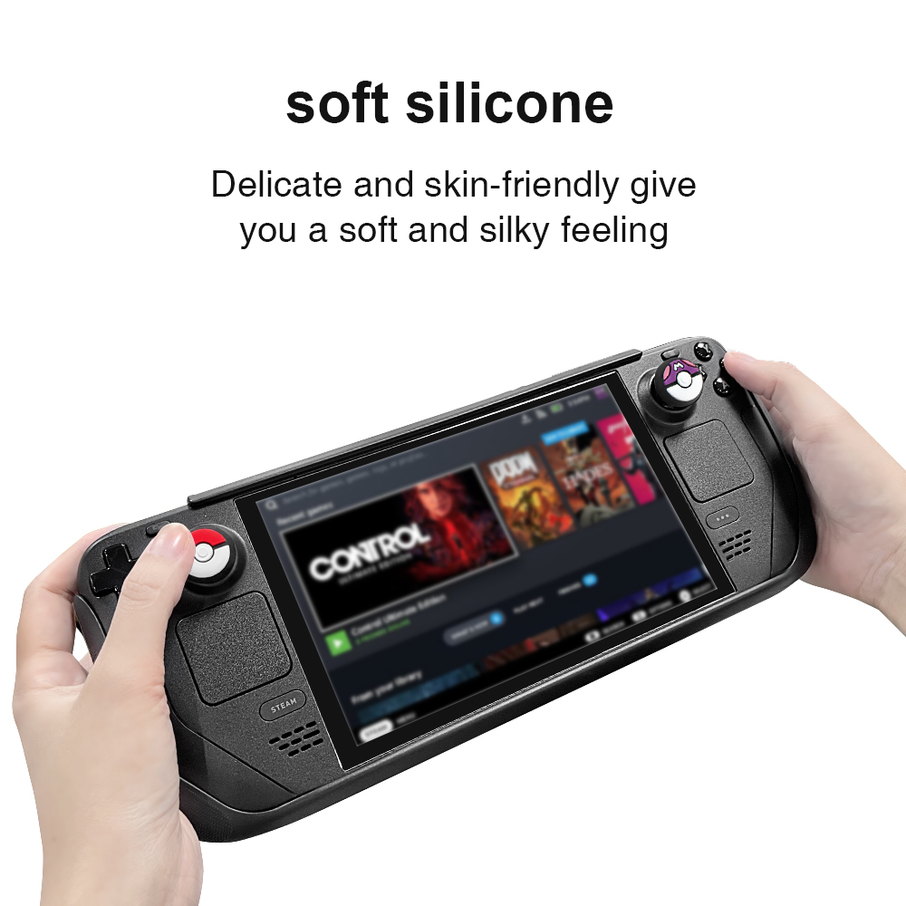 Thumb Grip Caps สําหรับ Steam Deck OLED, ซิลิโคน Thumbsticks Grips จอยสติ๊กสําหรับ Steam Deck LCD,Analog Stick Grips ปุ่มสําหรับ Steam Deck