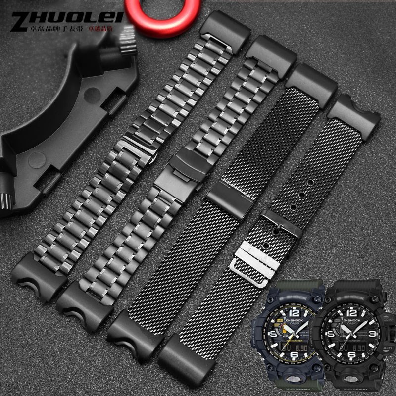 เหมาะสําหรับ Casio G-SHOCK โคลนขนาดเล็กขนาดใหญ่ King GWG-1000-1A/A3/1A1 GB/GG-1000/GWG-100/GSG-100 สายนาฬิกาสแตนเลส