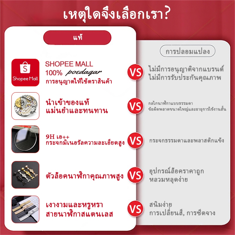 POEDAGAR 952 นาฬิกาผู้ชาย กันน้ำ 100% แท้ ธุรกิจ กีฬา รับประกัน 1 ปี โครโนกราฟ ส่องสว่าง ทอง สีขาว สีดำ