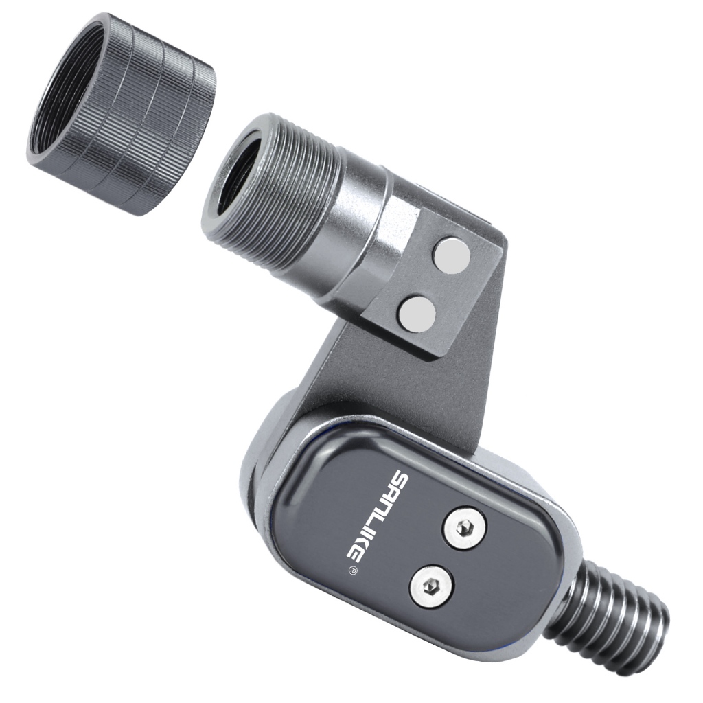 Sanlike พับร่วมตกปลา Rod Dip สุทธิอะแดปเตอร์ Landing Net Joint อลูมิเนียมพับ Joint Connector