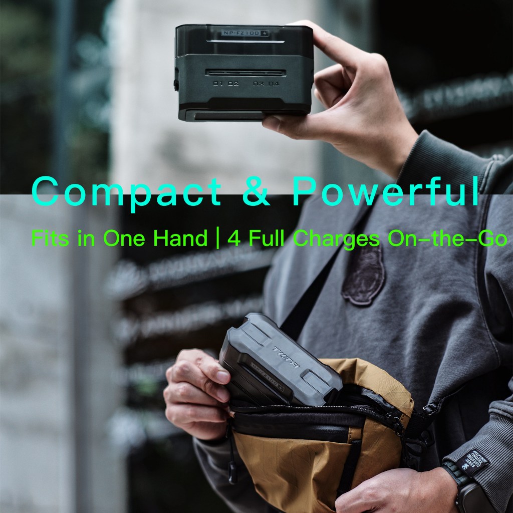 TILTA แบตเตอรี่กล้อง NP-FZ100 / NP-W235 / DMW-BLK22 / EN-EL15 / LP-E6 แบตเตอรี่กล้องดิจิตอล Charger สําหรับกล้อง Sony a7m4 a7c2 ZV-E1 a6000 - รูปที่ 4