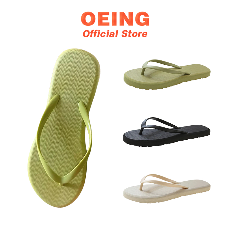 OEING รองเท้า รองเท้าแตะ รองเท้าแตะแฟชั่นเกาหลี ลายสีเดียวกับพื้น กันลื่น   PP03
