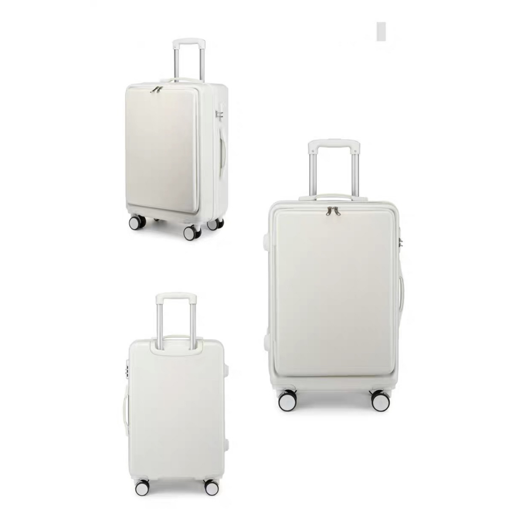 【รุ่นใหม่】กระเป๋าเดินทาง 20/24 นิ้ว กระเป๋าฝาเปิดด้านหน้า ใส่โน้ตบุ๊ค น้ําหนักเบา ขึ้นเครื่อง กระเป๋าเดินทางล้อลาก