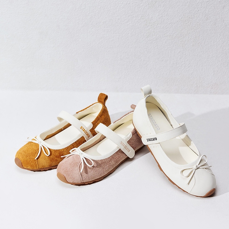 Staccato Mary Jane Flats Shoes รองเท้าแมรี่เจน ส้นเตี้ย หัวสี่เหลี่ยม J5051