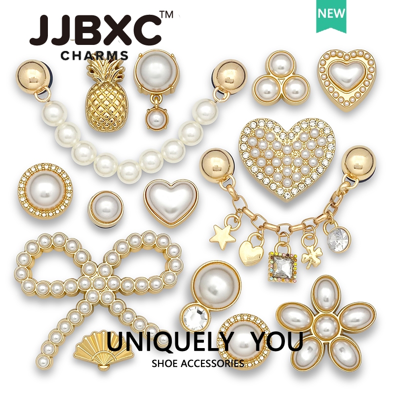 JJBXC ตัวติดรองเท้า charm หัวเข็มขัดรองเท้าโบว์หนัง ทำเองได้ง่าย สำหรับรองเท้าแฟชั่น อุปกรณ์ตกแต่งรองเท้า