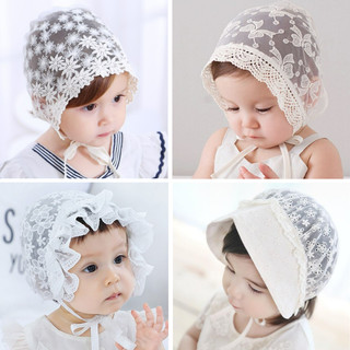 ฤดูร้อนบางเด็กสาวลูกไม้หมวกน่ารักผีเสื้อเจ้าหญิงหมวก0-12ม