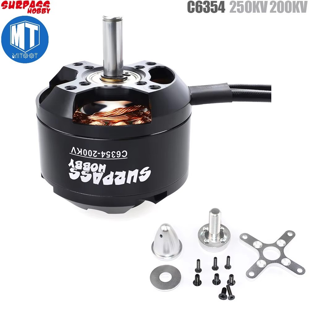Surpass HOBBY C6354 6354 250KV 200KV มอเตอร์ไร้แปรงมอเตอร์ไร้แปรงสําหรับ RC เครื่องบิน
