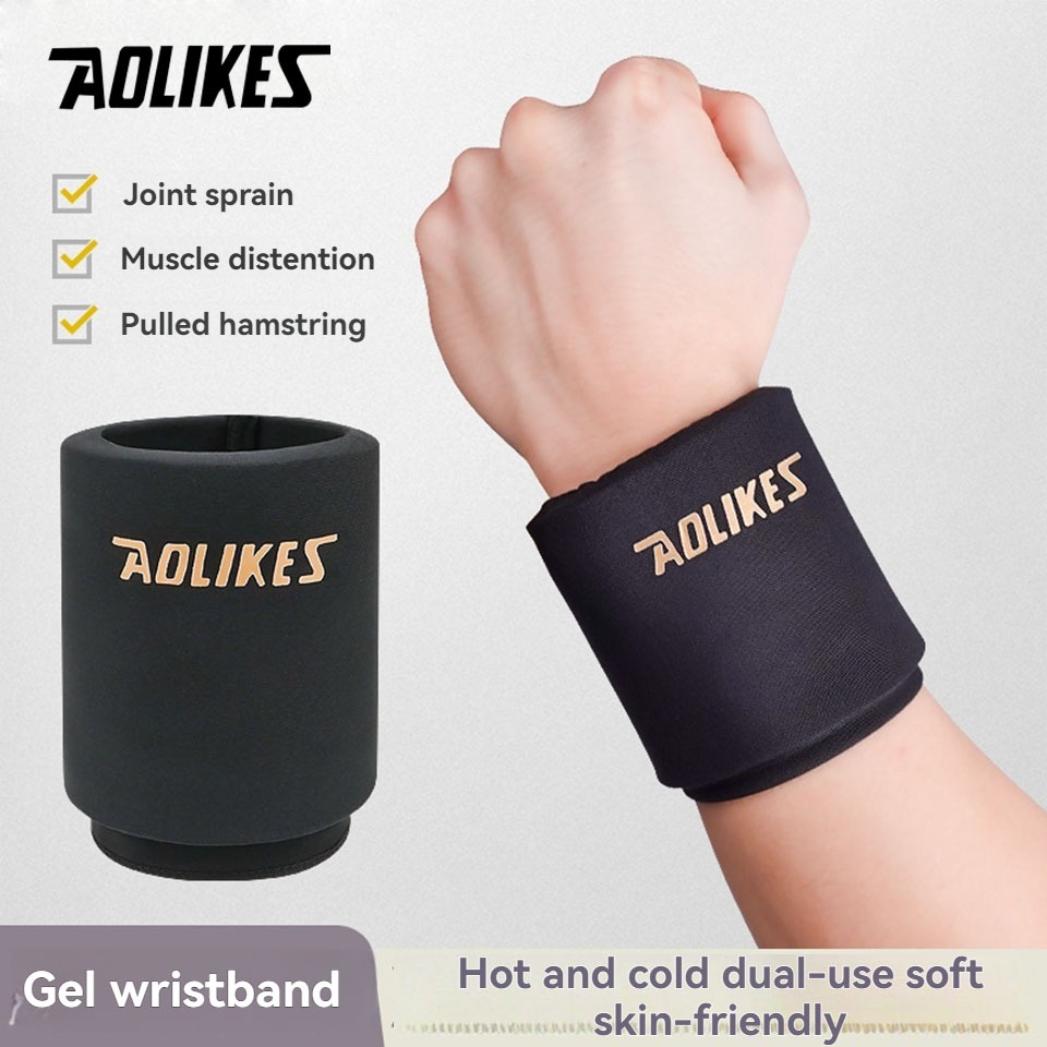 Aolikes 1PCS เจลสายรัดข้อมือและสายรัดข้อมือกีฬาสายรัดข้อมือสําหรับฟิตเนสยกน้ําหนัก Tendonitis Carpal อุโมงค์โรคข้ออักเสบบรรเทาอาการปวด
