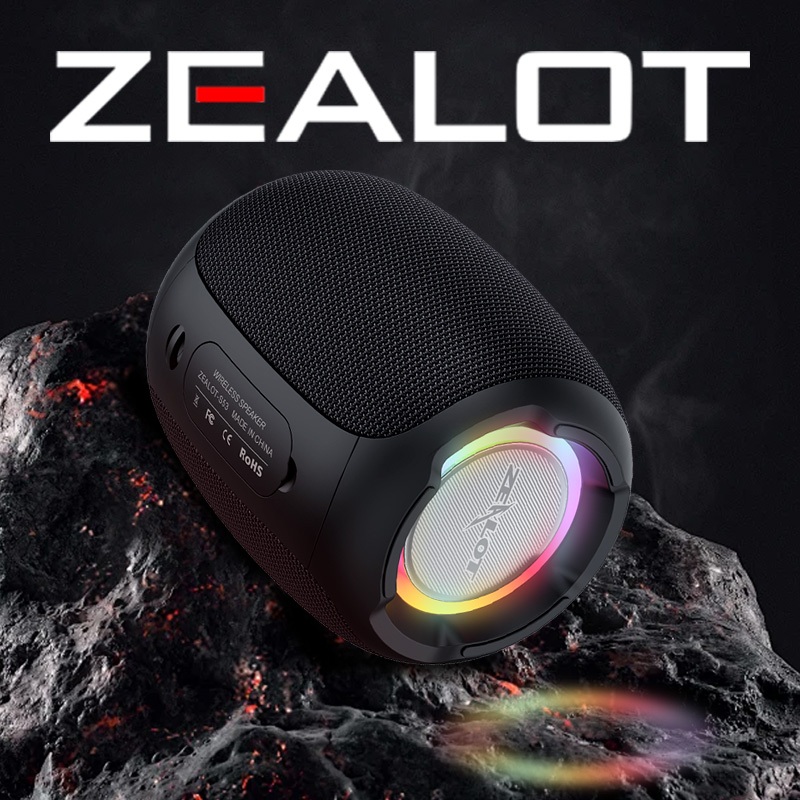 ZEALOT ลําโพง Bluetooth Speaker 10W แบตเตอรี่ 3600mAh ใช้งานยาวนาน กันน้ำระดับ IPX5 ลําโพงพกพา