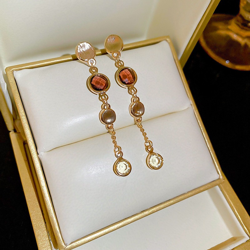 เข็มเงินรอบต่างหูพู่ย้อนยุคแสงหรูหราบุคลิกภาพอารมณ์กระดุมหญิงแฟชั่นทุกการแข่งขันต่างหูซอกความรู้สึกระดับสูง - รูปที่ 6