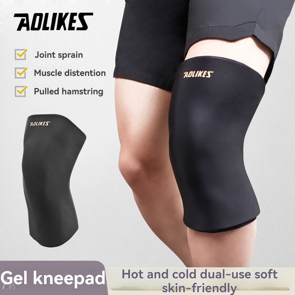 Aolikes 1PCS เจล Hot & Cold Therapy เข่า Pad สําหรับยกน้ําหนักการบีบอัดเข่ารั้งสนับสนุนสําหรับ Squats Crossfit การฝึกอบรมออกกําลังกาย
