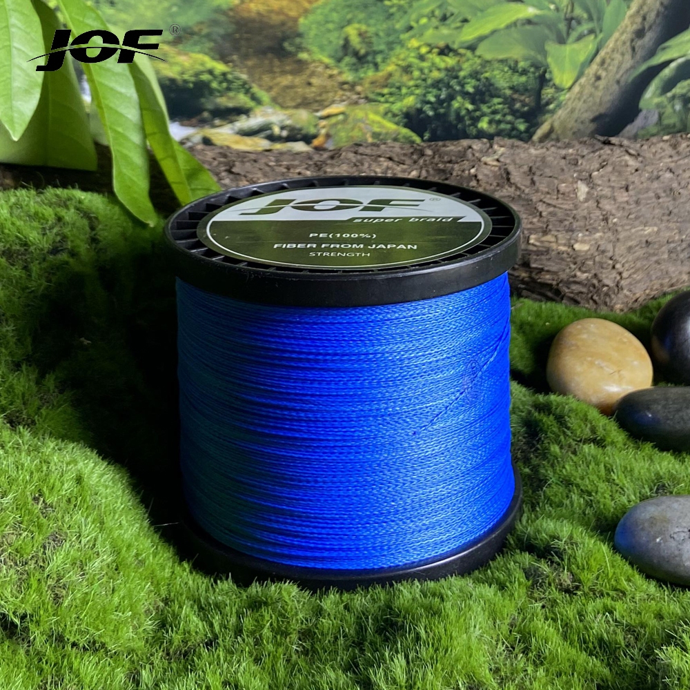 Jof 300M 500M 1000M Multicolor PE Braided Wire 4 Strands Multifilament สายตกปลาญี่ปุ่น 0.1 มม.-0.5 มม. 8LB-80LB ปลาคาร์พตกปลา 0.4#-8.0 #