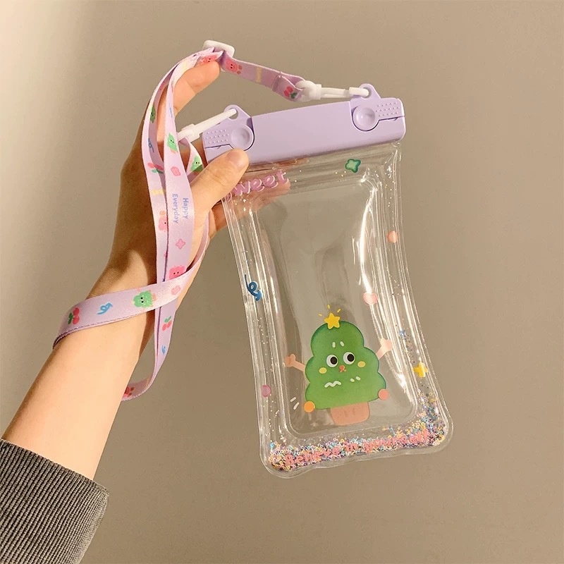 Seagloca ถุงลมนิรภัย Anti-drop โทรศัพท์มือถือกระเป๋ากันน้ําแขวนคอหน้าจอสัมผัสสําหรับผู้หญิงไม่มี กระเป๋ากันน้ำสงกรานต์ 2016