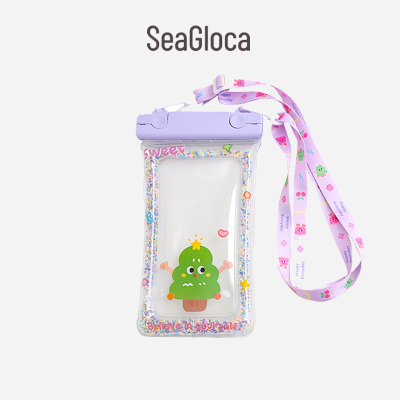 Seagloca ถุงลมนิรภัย Anti-drop โทรศัพท์มือถือกระเป๋ากันน้ําแขวนคอหน้าจอสัมผัสสําหรับผู้หญิงไม่มี กระเป๋ากันน้ำสงกรานต์ 2016
