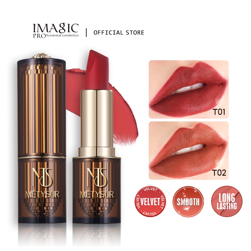 Imagic Black Truffle Velvet Matte Lipstick Long-lasting Non-stick Cup ลิปสติกไม่ซีดจาง