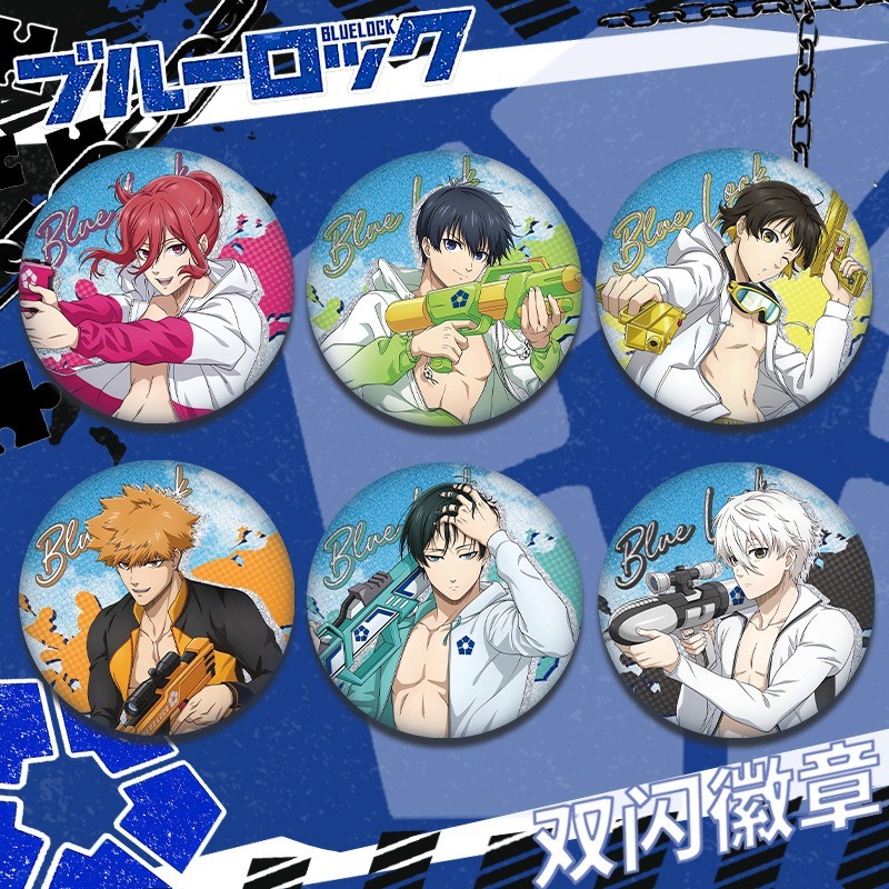 อะนิเมะ BLUE LOCK Isagi Yoichi Chigiri Hyoma Badge อะนิเมะเข็มกลัดคอสเพลย์ Pins เครื่องประดับแฟชั่นของขวัญ