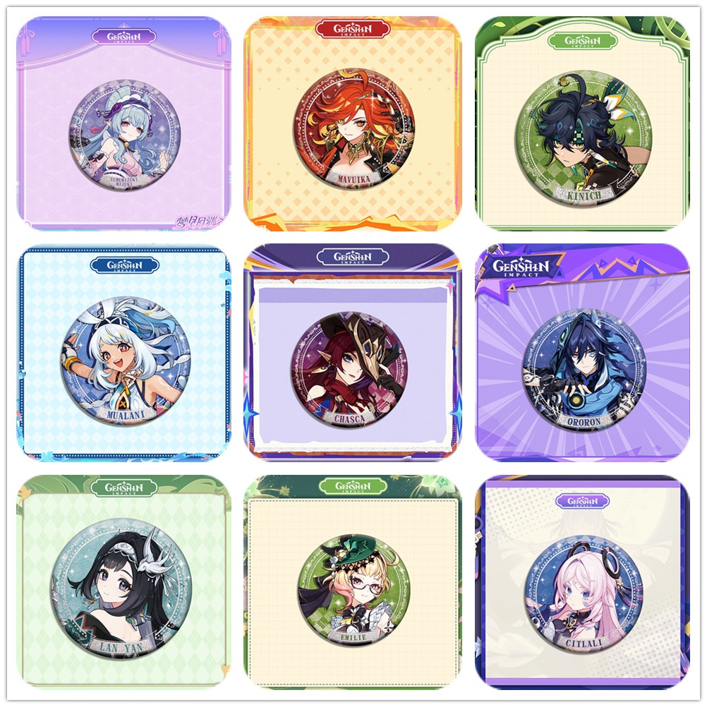 Genshin พวงกุญแจ Iansan Ororon Chasca Citlali Xilonen Mavuika Badge อะนิเมะเข็มกลัดคอสเพลย์ Pins เคร