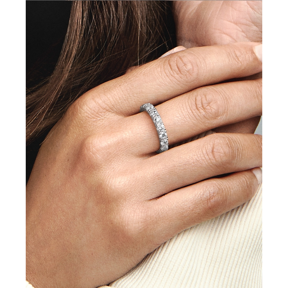 แหวนอัญมณีนิรันดร์ PAN S925 พร้อมกล่อง หรูหรา เครื่องประดับ สําหรับผู้หญิง - รูปที่ 2