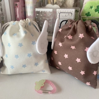 แฟชั่น Canvas Star Bundle Pocket Travel เครื่องสําอางเครื่องเขียนถุงเก็บกันฝุ่น