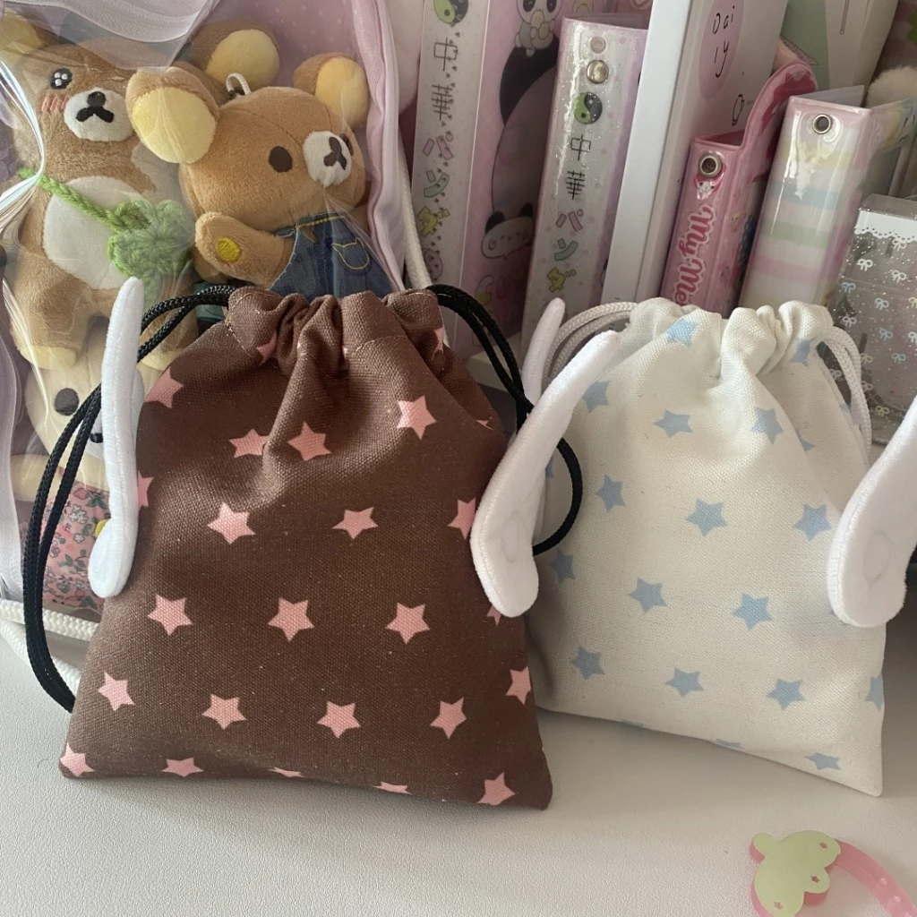 แฟชั่น Canvas Star Bundle Pocket Travel เครื่องสําอางเครื่องเขียนถุงเก็บกันฝุ่น