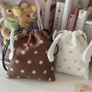 แฟชั่น Canvas Star Bundle Pocket Travel เครื่องสําอางเครื่องเขียนถุงเก็บกันฝุ่น