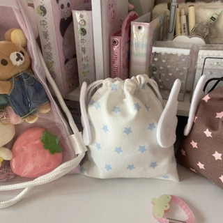 แฟชั่น Canvas Star Bundle Pocket Travel เครื่องสําอางเครื่องเขียนถุงเก็บกันฝุ่น