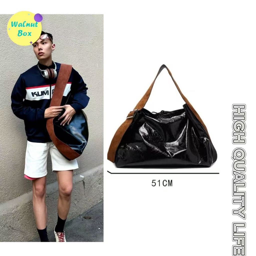 ใหม่ All-Match Casual Messenger Bag High-End สไตล์ใหม่ญี่ปุ่นกระเป๋าสะพายความจุขนาดใหญ่