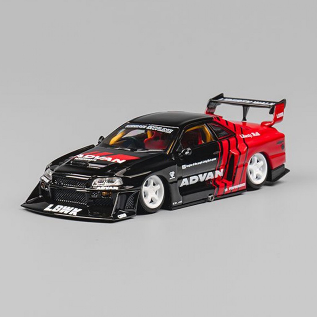 Cm รุ่น CM64-ER34-05 1/64 Nissan LBWK ER34 Advan Diecast Scale รถโมเดล