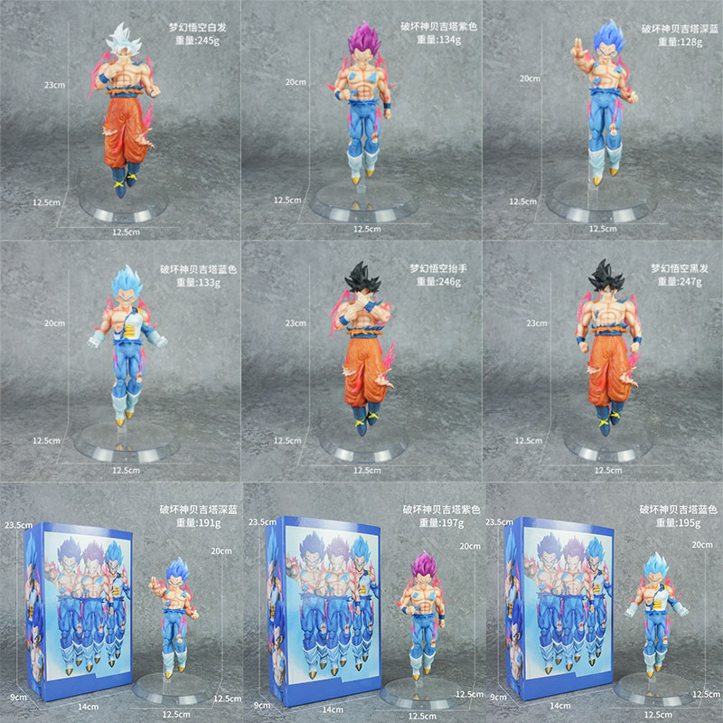6 รูปแบบ 20 ซม.-23 ซม.Dragon Ball Z รูป Goku อะนิเมะตัวเลข First Super Saiyan Gk เลือดเคลือบ Gokou PVC ตุ๊กตาของเล่นสะสมของขวัญ