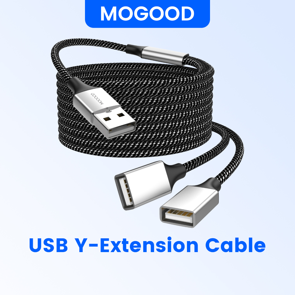 สายต่อ USB, USB Splitter USB A ชาย 2 หญิงสายไฟทนทาน USB Splitter สายไนลอนถัก Fast Data Transfer เข้ากันได้กับเครื่องพิมพ์,คีย์บอร์ด USB,แฟลชไดรฟ์