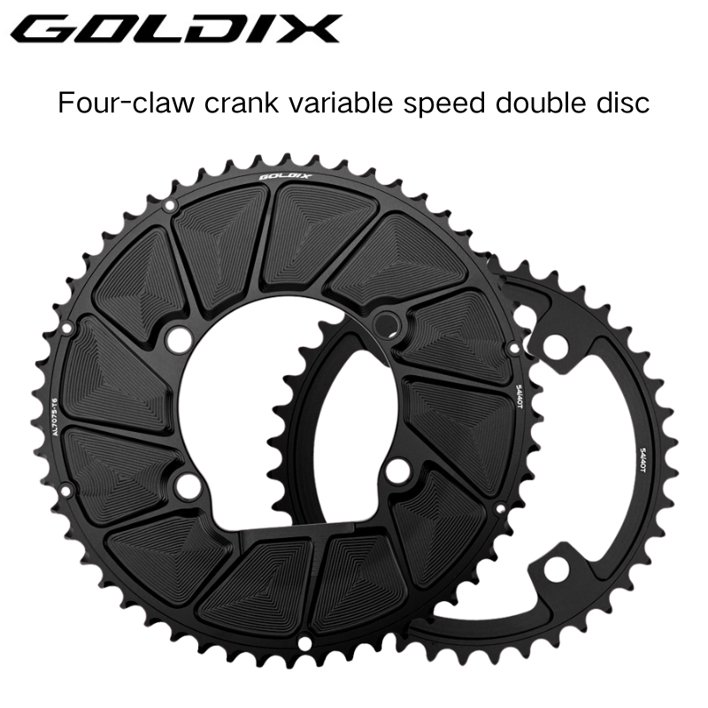 Goldix อลูมิเนียมอัลลอยด์เนื้อความเร็ว shift disk, สเปค 110BCD, 50/34T และเสริมอื่นๆ,วัสดุเบาพิเศษ,เปลี่ยนความเร็วที่ถูกต้อง,อัพเกรดประสิทธิภาพการขี่