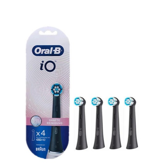 สําหรับ Oral B io Mild Soft หัวแปรงเปลี่ยนแปรงสีฟันทําความสะอาด สีดํา (4 นับ)