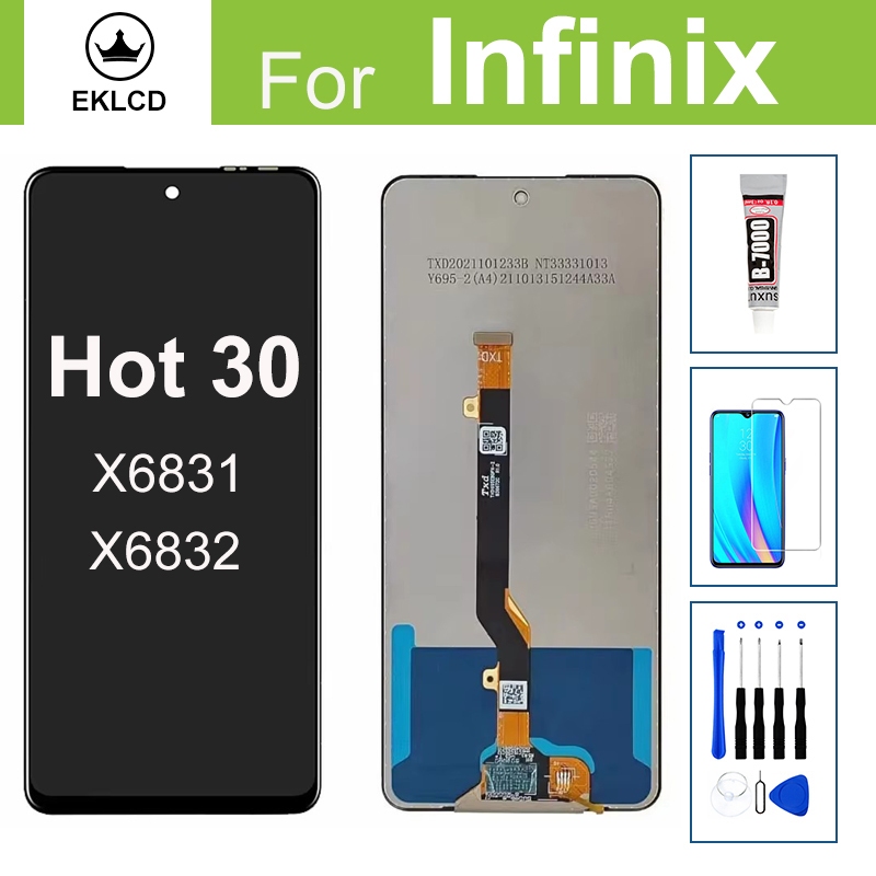 6.78 นิ้วสําหรับ Infinix Hot 30 X6831 X6832 จอแสดงผล LCD Touch Screen Digitizer Assembly Hot30 5G เปลี่ยน