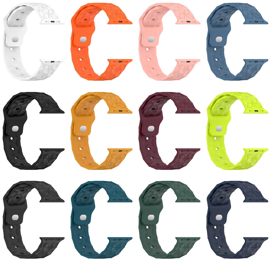 สายรัดซิลิโคนอ่อนนุ่มเข้ากันได้สําหรับ Apple Watch 49/46/45/44/42/41/40/38mm Series Ultra/11/10/9/8/7/SE/6/5/4/3/2/1