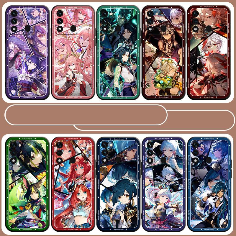 สําหรับ TECNO Spark Go 2020 2022 2023 8 8C 8P 8T 7 7P 7T 6 PRO Genshin Impact TPU Matte Case Soft Co