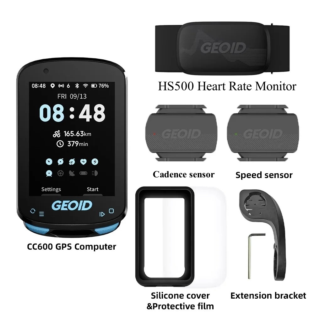 Geoid CC600 สมาร์ทสีสันจักรยานคอมพิวเตอร์กันน้ําไร้สาย GPS Speedometer รองรับบลูทูธ WIFI ANT + Mtb ข