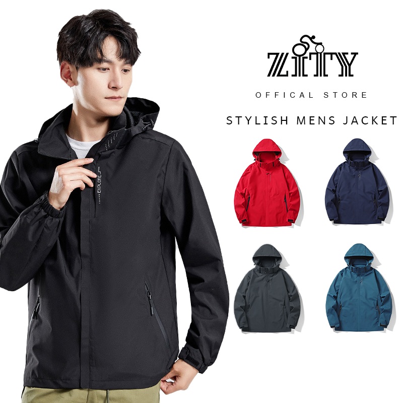 ZITY เสื้อแจ็คเก็ตผู้ชายกันลม สำหรับเดินป่า น้ำหนักเบา ระบายอากาศดีเยี่ยม Men Jacket